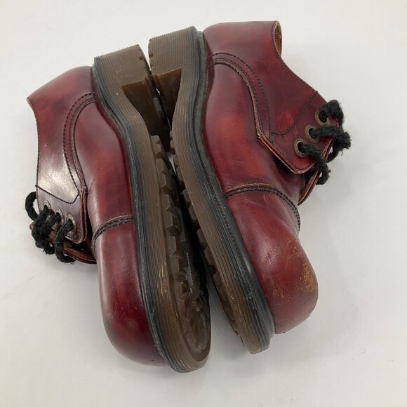 Dr. Martens Womens Leather Ankle Boots Ox Blood Size UK 3 US 5 vintage - Picture 8 of 13